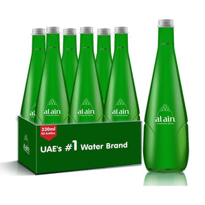 Al Ain Sparkling Water Glass Bottle 330ml Pack of 6