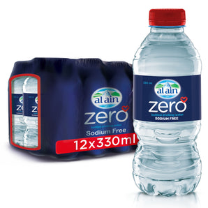 Al Ain Zero Bottled Drinking Water - 330ml Pack of 12