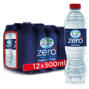 Al Ain Zero Bottled Drinking Water - 500ml Pack of 12