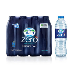 Al Ain Zero Bottled Drinking Water - 500ml Pack of 12